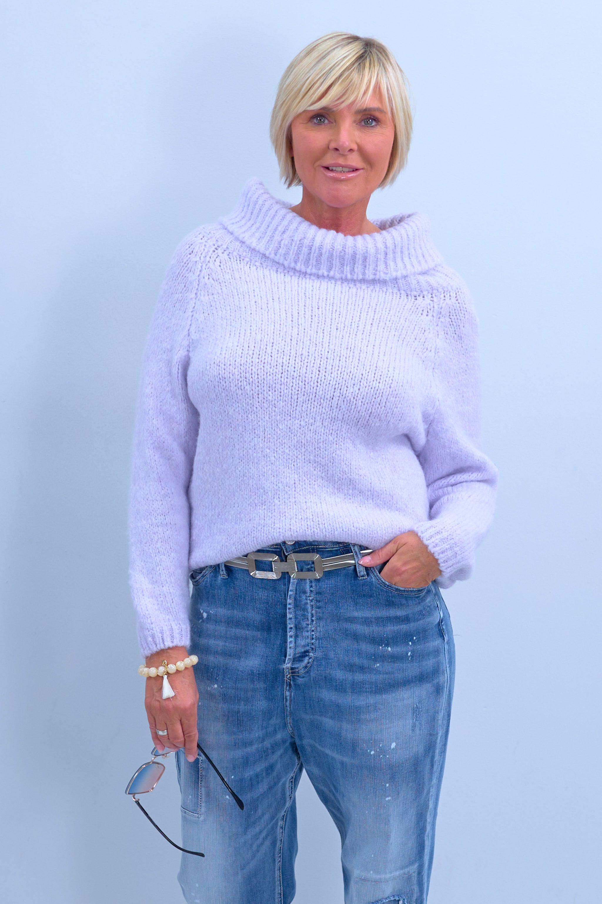 Pullover mit weitem rollkragen Clearance